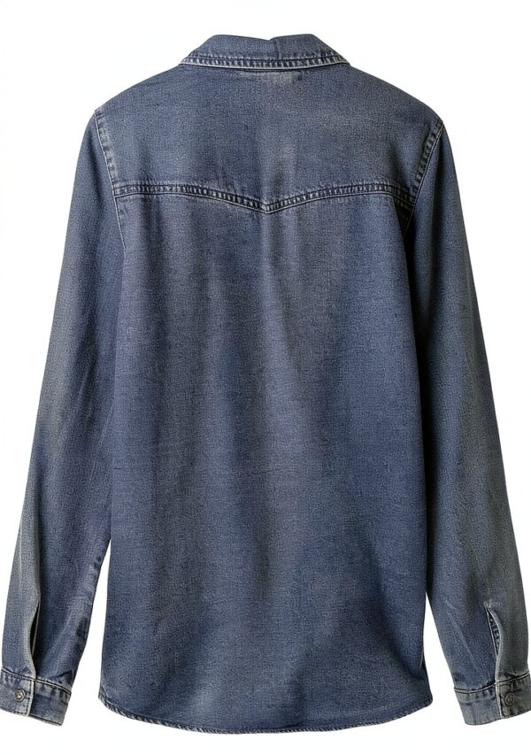 Camicia Denim VERO MODA VMJENNIE Blu Denim Taglio Normale 90% Cotone-7