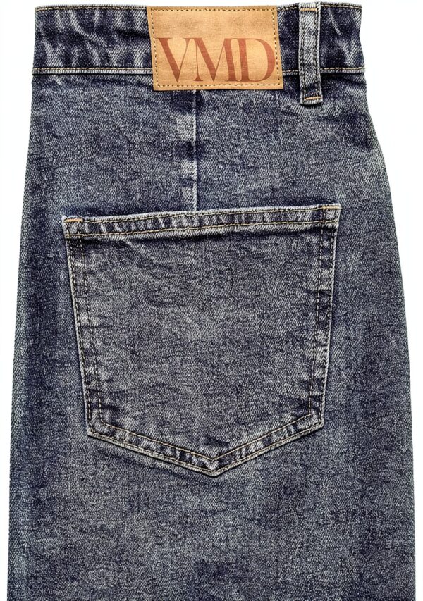 Gonna Denim VERO MODA High Waist Midi Azzurro Blu Vita Alta Elegante-3