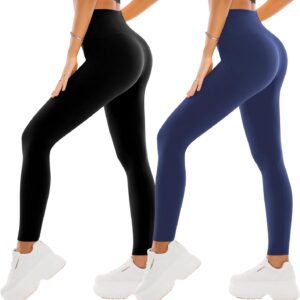 Leggings sportivi donna SINOPHANT vita alta opaca, confezione 2 colori-0