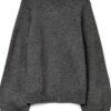 VERO MODA Maglione in Maglia VMLEAF Pullover Melange Grigio Scuro-0