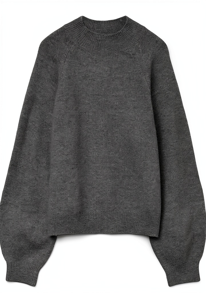 maglione melange grigio scuro