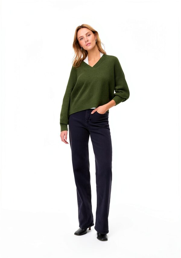 Pullover VERO MODA Vmboom LS V-Neck Donna - Maglia fine Cipresso-1