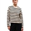 Maglione Vero Moda donna Vmsaba LS O Neck, Betulla/Strisce Nero, XS-1