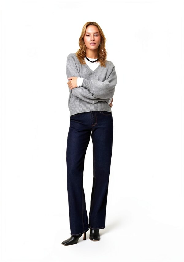 Pullover V-Neck VERO MODA Maglione Donna Cipresso XS/XL Taglio-1