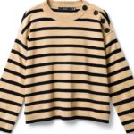 Maglione Vero Moda donna Vmsaba LS O Neck, Betulla/Strisce Nero, XS-0