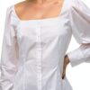 Top VERO MODA Blusa VMFRIBA Bianco M Taglio normale maniche lunghe-5
