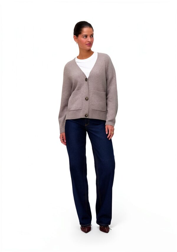 VERO MODA Cardigan Maglato VMBOOM – Nero, XL, 32% Poliestere Riciclato-1