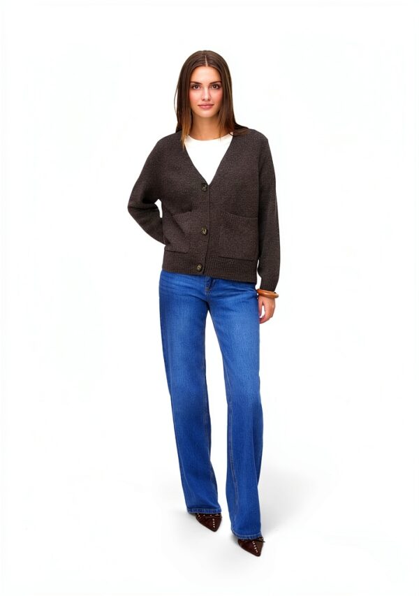 VERO MODA Cardigan Maglato VMBOOM – Nero, XL, 32% Poliestere Riciclato-1