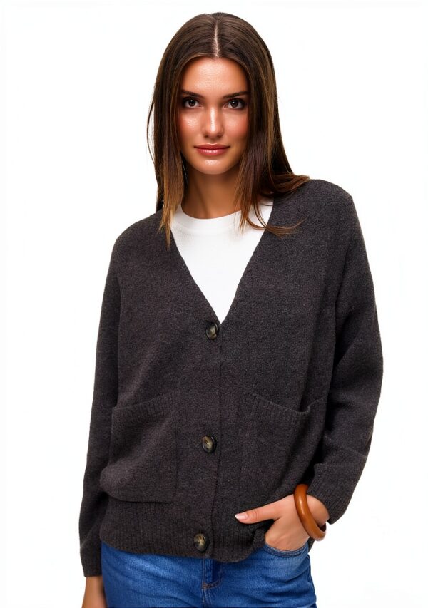 VERO MODA Cardigan Maglato VMBOOM – Nero, XL, 32% Poliestere Riciclato-3