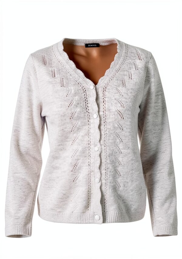 Cardigan Vero Moda donna con scollo a V, finitura argentea, 190 g-6