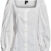 Top VERO MODA Blusa VMFRIBA Bianco M Taglio normale maniche lunghe-0