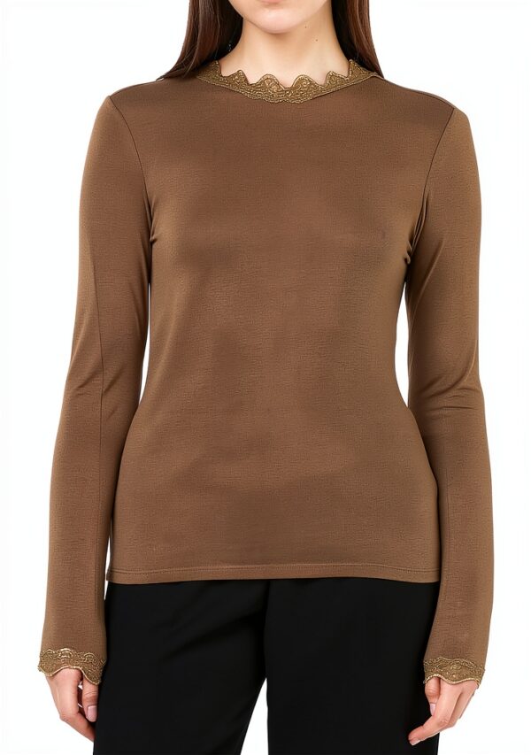 VERO MODA Vmrosa LS Highneck Top Jrs Noos Maglietta a Maniche Lunghe Donna (Pacco da 1)-0