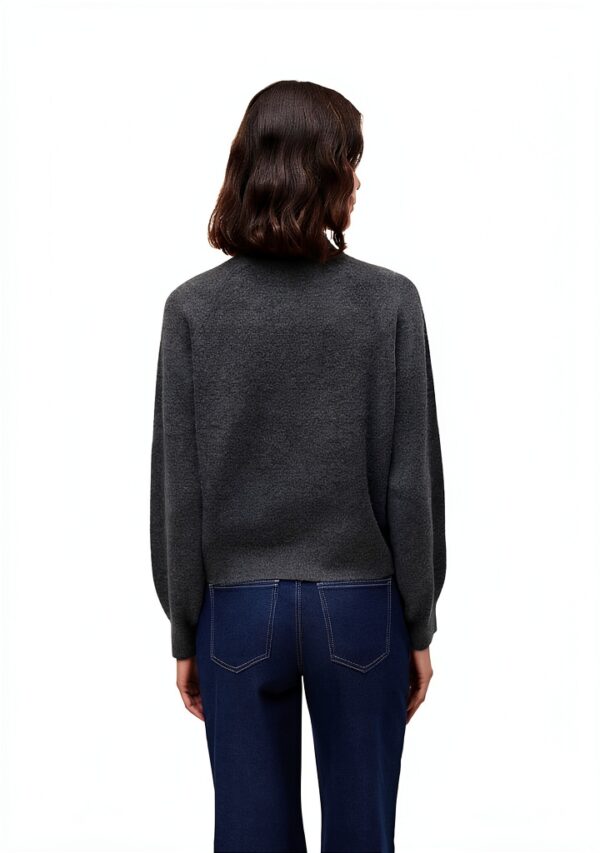 VERO MODA Maglione in Maglia VMLEAF Pullover Melange Grigio Scuro-3