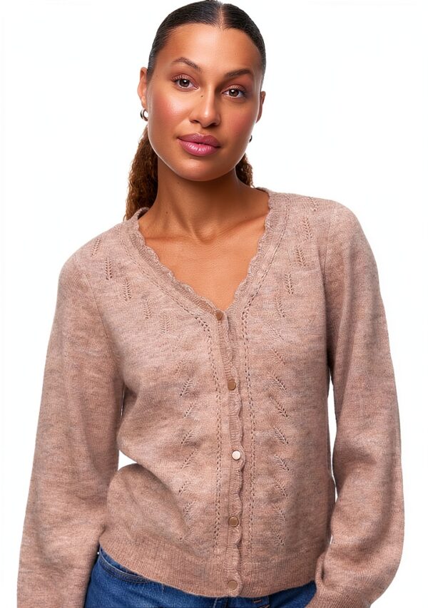 Cardigan Vero Moda donna con scollo a V, finitura argentea, 190 g-3