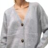Cardigan VERO MODA VMBOOM Knit Cardigan Nero XL Caldo e Sostenibile-5